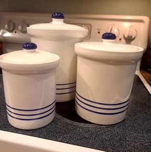 Vintage Ceramic Canisters Made in Italy, Very Rare
